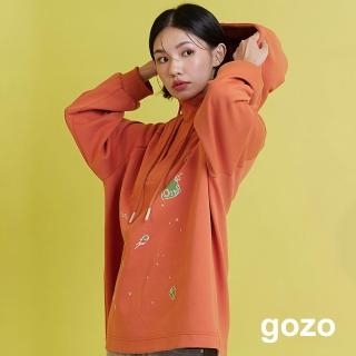 【gozo】狗狗太空漫遊造型領口帽T(兩色)