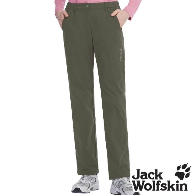 【Jack wolfskin 飛狼】女 機能多口袋休閒長褲 登山褲(橄綠)