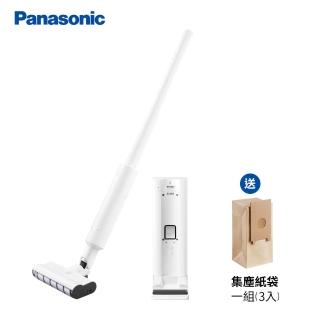 【Panasonic 國際牌】One box 自動集塵吸塵器 MC-KC1W(再送集塵袋3入組)