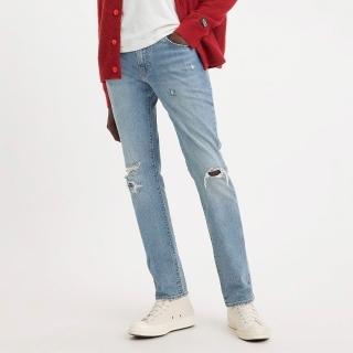 【LEVIS 官方旗艦】男款 511低腰修身窄管牛仔褲 / 精工多重刷破補丁工藝 / 彈性布料 熱賣單品 04511-5662