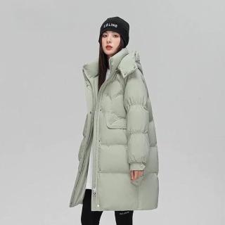【巴黎精品】現貨出清 不退換 真羽絨衣90%白鴨絨防風保暖羽絨外套(連帽寬鬆中長版女夾克7色a1do6)