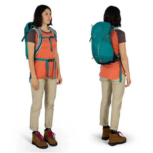 【Osprey】雙11 Hikelite 18 輕量網架背包 星塵黃/灰狼(健行背包 運動後背包 多功能背包)