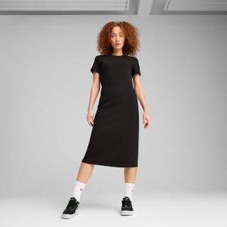 【PUMA】短袖上衣 連身裙 女 長版 歐規 HER 黑 68506301