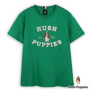 【Hush Puppies】男裝 T恤 精緻造型品牌英文刺繡狗T恤(鮮綠 / 53111207)