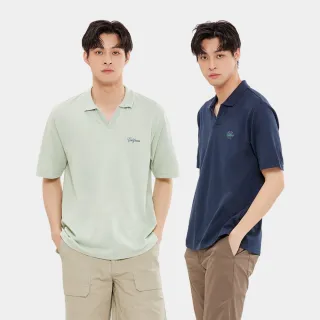【Hang Ten】男裝-涼感輕量刺繡短袖POLO衫(多色選)