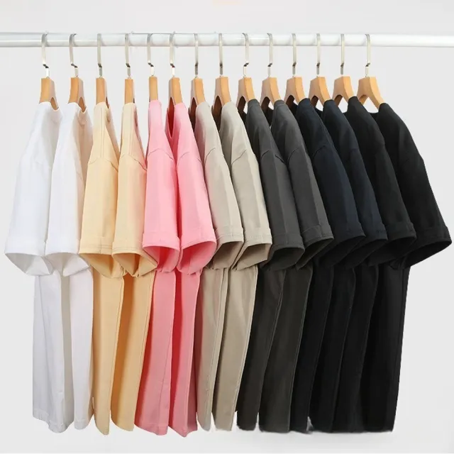 【LEEHER】260G雙紗重磅短袖/全棉T恤/衣服/短袖上衣/大碼/上衣/衣服/純色上衣/落肩/寬鬆/ 