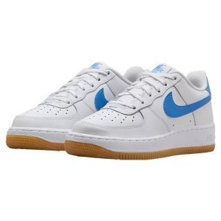【NIKE 耐吉】休閒鞋 女鞋 大童 運動鞋 AF1 AIR FORCE 1 GS 白藍 FV5948-115