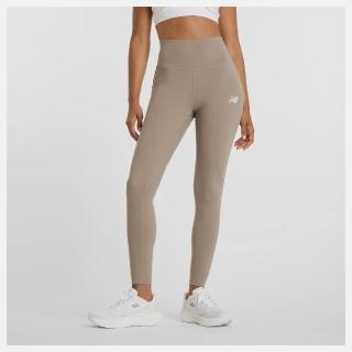 【NEW BALANCE】NB 緊身長褲 女 運動褲 瑜珈 美規 米灰 WP51185DOK