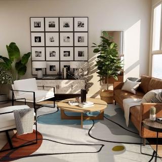 【SDL Home 山德力】現代抽象地毯 200x290cm 卡泰(抽象 簡約)