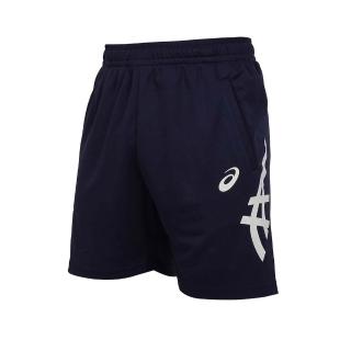 【asics 亞瑟士】短褲 男 運動褲 吸濕排汗 五分褲 藍 2053A139-402