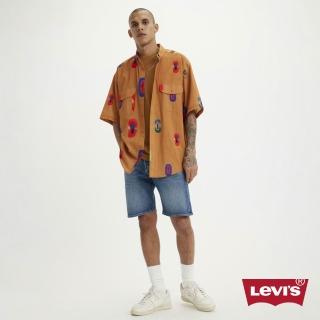 【LEVIS 官方旗艦】男款 501膝上排釦直筒牛仔短褲 / 精工深藍染水洗 / 彈性布料 熱賣單品 36512-0164