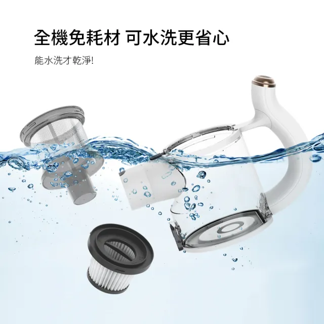 【DIKE】HCF130 淨速吸無線手持吸塵器-特仕版(綠光LED顯塵技術)