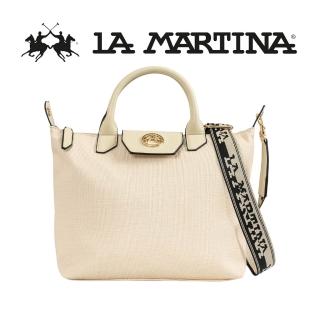 【LA MARTINA】義大利原裝進口 限量2折 頂級手提包肩揹包 1868P 全新專櫃展示品(米白色)