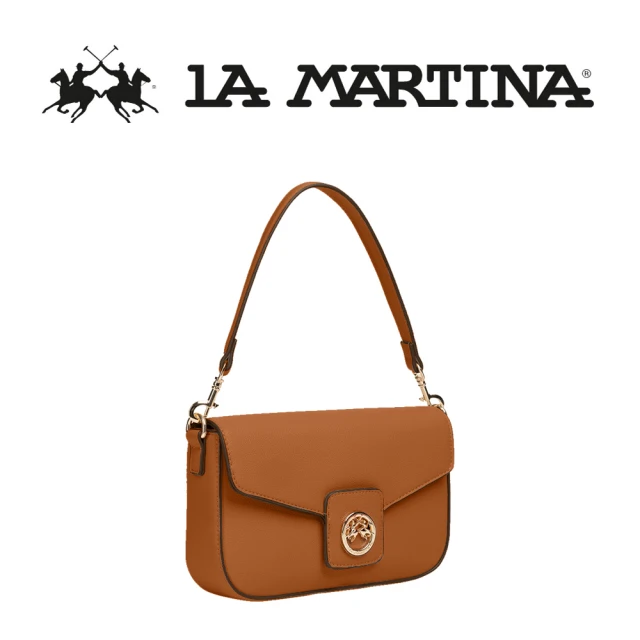 【LA MARTINA】義大利原裝進口 限量2折 頂級皮革肩背包 1814P 全新專櫃展示品(琥珀色)