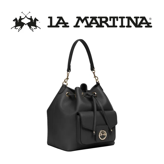 【LA MARTINA】雙11 義大利原裝進口 限量2折 頂級皮革桶包手提包肩背包 1813P 全新專櫃展示品( 