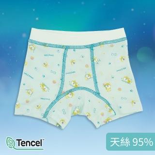 【annypepe】男童四角褲 奧地利天絲 柴犬-藍綠100-150(兒童內褲 男童內褲 兒童四角褲)