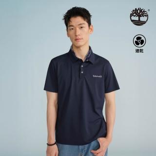【Timberland官方旗艦】中性深寶石藍快乾短袖Polo衫(A5NXG433)