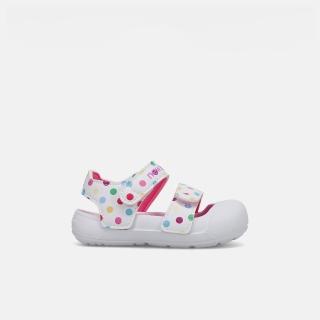 【NEW BALANCE】NB 涼鞋 童鞋 小童 兒童 運動 魔鬼氈 彩點白底 SI809B1-M楦