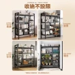 【Ashley House】120面寬-大型多功能碳鋼收納層架(鐵架 收納架 廚房架 臥室架 浴室架 陽台架)