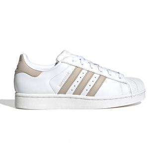 【adidas 愛迪達】Superstar II W 女鞋 白卡其色 貝殼頭 經典 三葉草 愛迪達 休閒鞋 JH7059