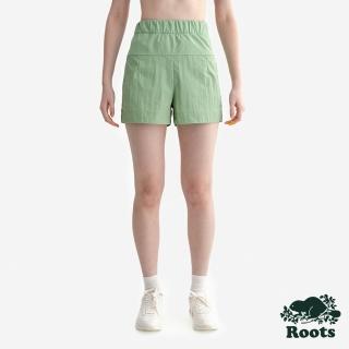 【Roots】Roots女裝- ATHLEISURE 平織短褲(尤加利綠)