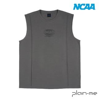 【plain-me】NCAA 男女款 中性無袖背心 NC NCAA0505-251(無袖上衣 運動背心 LOGO印花 健身衣 重訓)