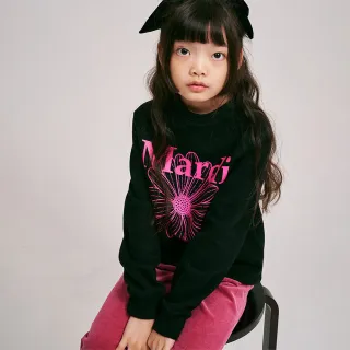 【MARDI MERCREDI】童裝 印花大學TEE 黑色 經典小雛菊 紫紅花 純棉 KIDS SWEATSHIRT FLOWERMARDI