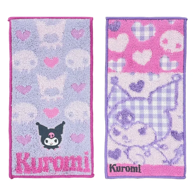 【Marushin 丸真】原廠正貨 三麗鷗 純棉刺繡口袋小毛巾 二入組(酷洛米)