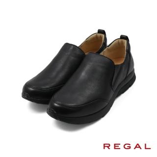 【REGAL】日本可調式鞋墊透氣懶人休閒運動鞋 黑色(HC70-BL)