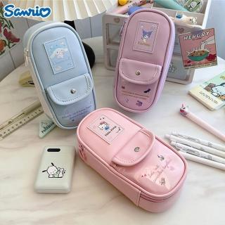 【SANRIO 三麗鷗】可愛酷洛米凱蒂貓大耳狗大容量輕便筆袋鉛筆盒(Hello Kitty)