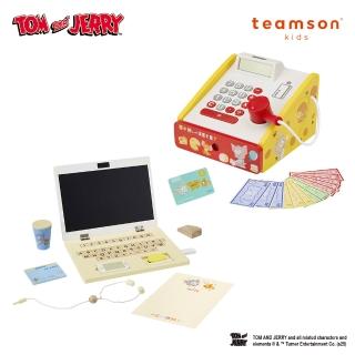 【Teamson】Tom and Jerry木製磁吸筆記型電腦/木製收銀機組