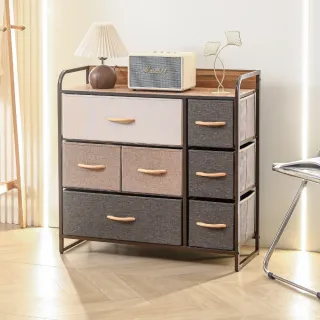 【慢慢家居】SGS低甲醛-楓序日式和風抽屜收納櫃(異材質拼接 玩具收納 衣物收納 儲物櫃)