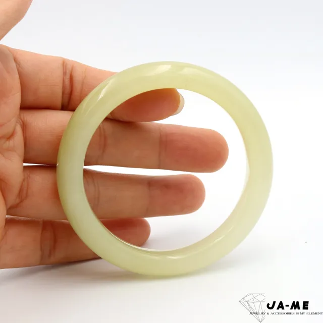【JA-ME】天然和田玉新疆若羌黃口漸變色玉鐲 #17.5-18(年終慶/聖誕節/交換禮物/現貨/僅此一件)