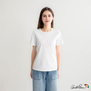 【Arnold Palmer 雨傘】女裝-經典傘幸運草親膚純棉圓領T-shirt(白色)