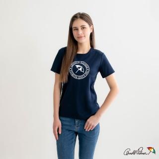 【Arnold Palmer 雨傘】女裝-經典傘幸運草親膚純棉圓領T-shirt(藏青色)