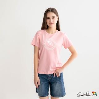 【Arnold Palmer 雨傘】女裝-經典傘幸運草親膚純棉圓領T-shirt(粉紅色)