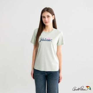 【Arnold Palmer 雨傘】女裝-玫瑰親膚純棉圓領T-shirt(薄荷綠色)