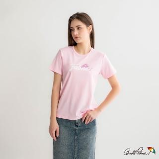 【Arnold Palmer 雨傘】女裝-玫瑰親膚純棉圓領T-shirt(粉紅色)