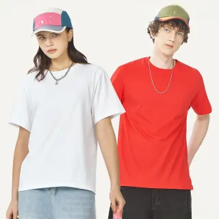 【LEESA】素色衣服\純棉短袖\貼身短T\素T\圓領上衣\百搭素T\透氣衣服\居家服\排汗\厚磅\修 
