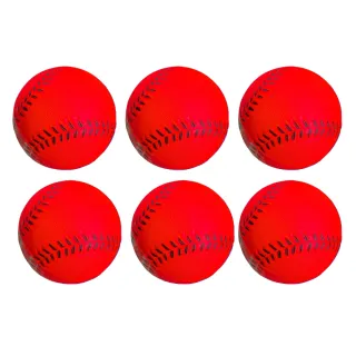 樂樂棒球-紅色11吋-6顆組(樂樂棒 l 愛用款 l 兒童棒球 l 軟式棒球)