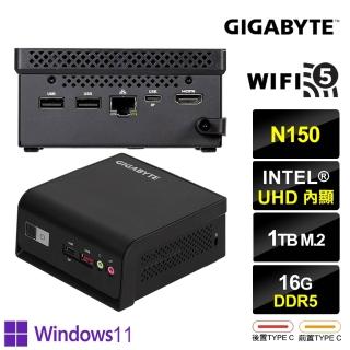 【技嘉平臺】BRIX 四核{天璇U38CP} Win11Pro迷你電腦(N150/16G/1TB M.2)