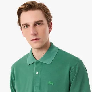【LACOSTE】男裝-經典版型 L.12.12 水洗效果短袖Polo衫(綠色)