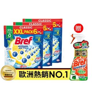 【Bref 妙力】懸掛式浴廁馬桶清潔球量販包50g*6/包 共3包(檸檬/松樹 2款任選)