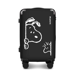 【SNOOPY 史努比】20吋行李箱 登機箱-黑色
