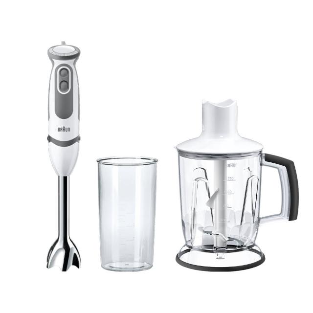 【BRAUN 百靈】MultiQuick5 Vario 手持式攪拌棒 MQ5000+1250ml切碎盆(超值組合)