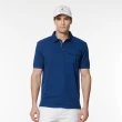 【NAUTICA】官方旗艦 男裝 素色口袋休閒短袖POLO衫(藍色)