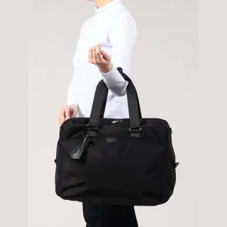 【agnes b.】Voyage環保材質尼龍鎖頭兩用包(黑)