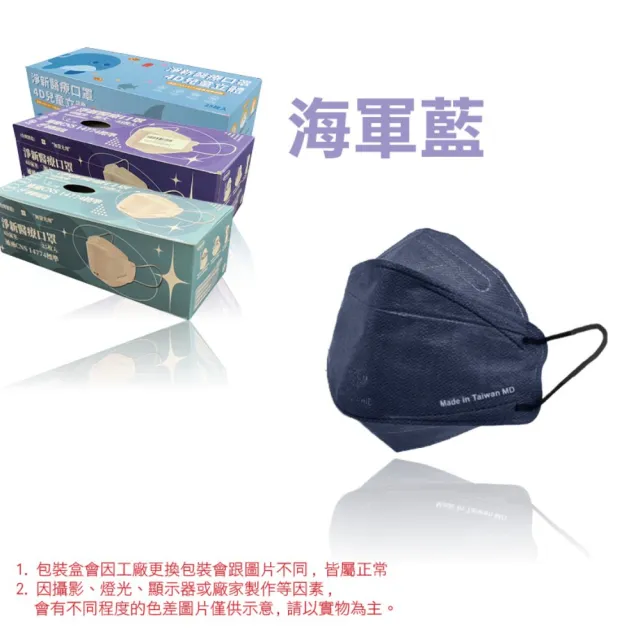 【淨新】4D立體口罩(成人/兒童/25入/一盒/醫療級/國家隊 防飛沫/灰塵)