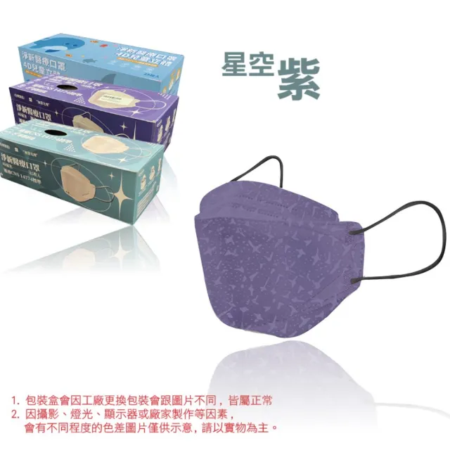 【淨新】4D立體口罩(成人/兒童/25入/一盒/醫療級/國家隊 防飛沫/灰塵)