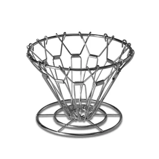 【Driver】可摺疊式錐型濾杯 1-4cup(輕巧好攜帶 咖啡濾杯 不鏽鋼濾杯 咖啡器具 手沖咖啡)